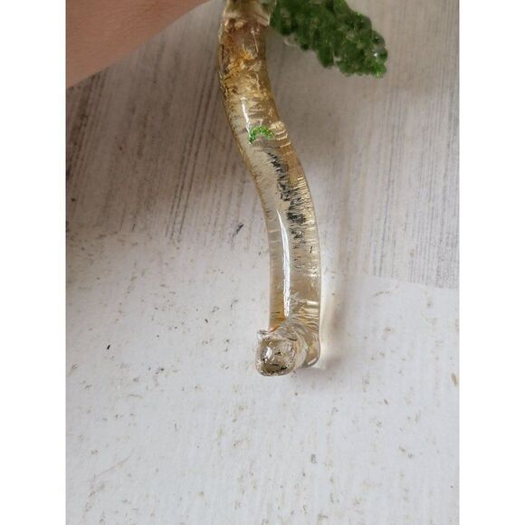 Glass Plumtree glitter AS IS ornament Xmas decor - Picture 2 of 6